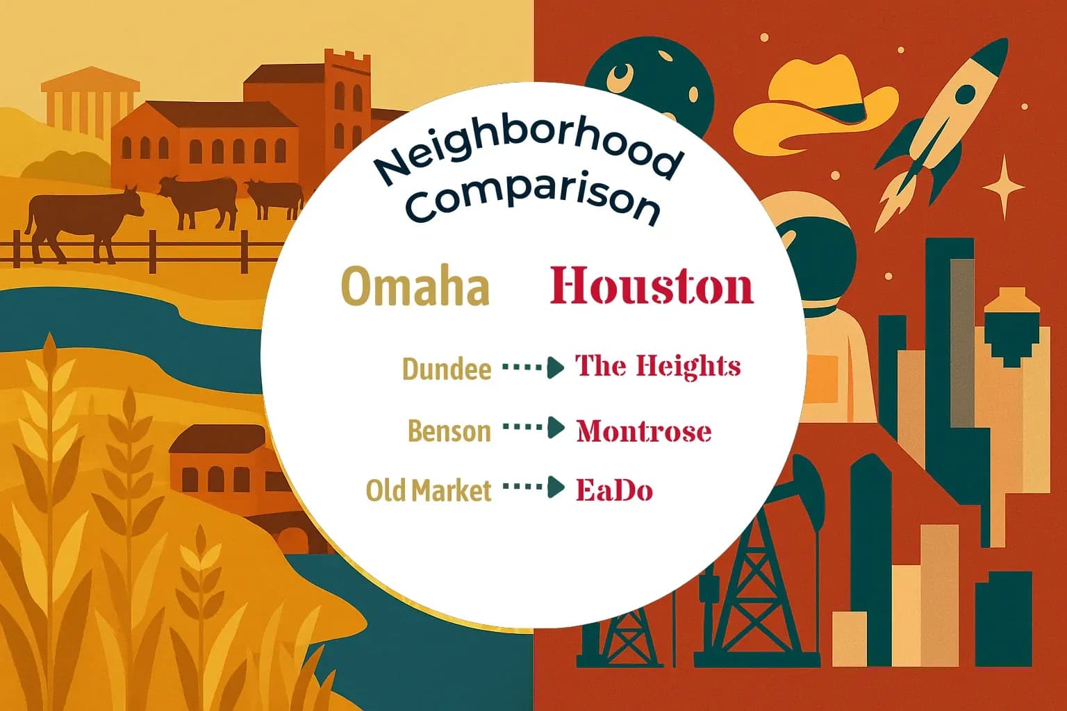Omaha vs Houston Neighborhood Comparison