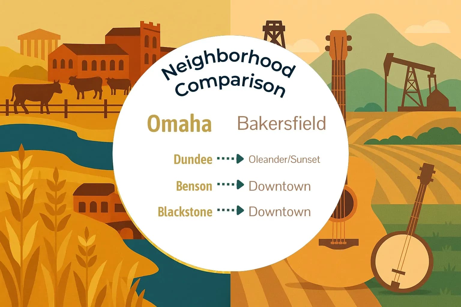 Omaha vs Bakersfield Neighborhood Comparison