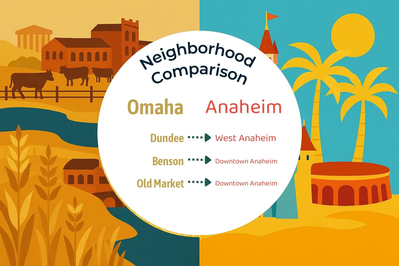 Omaha vs Anaheim Neighborhood Comparison