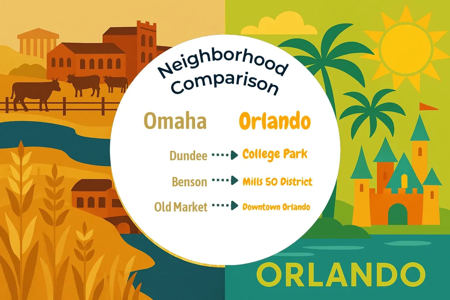 Omaha vs Orlando Neighborhood Comparison