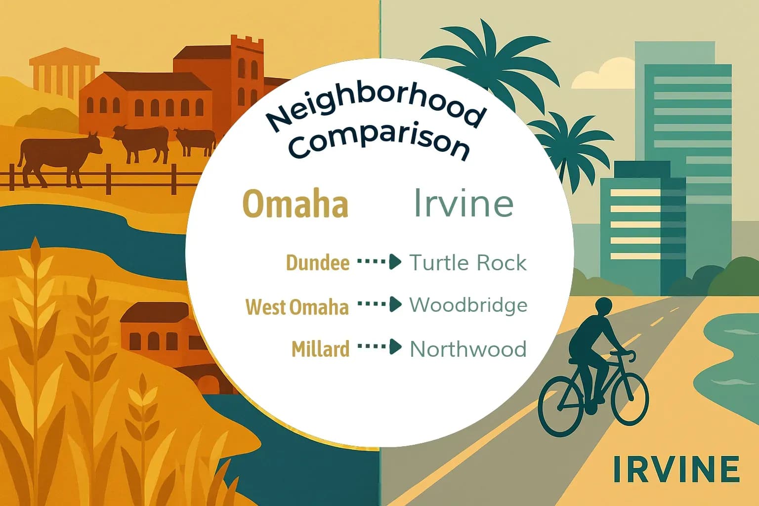 Omaha vs Irvine Neighborhood Comparison