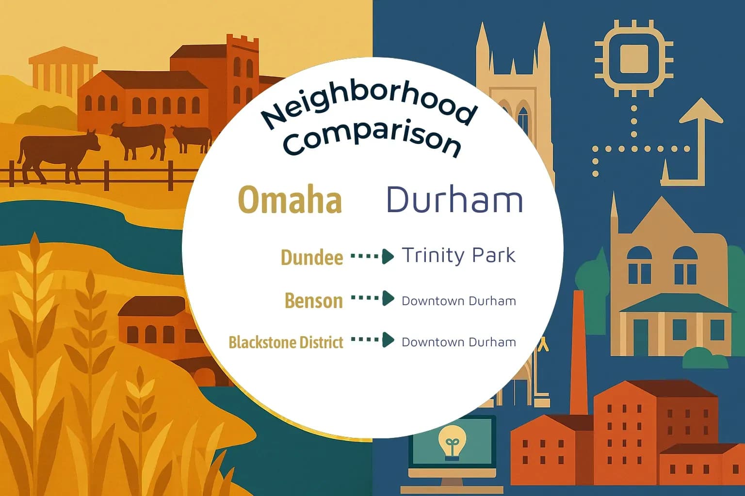 Omaha vs Durham Neighborhood Comparison
