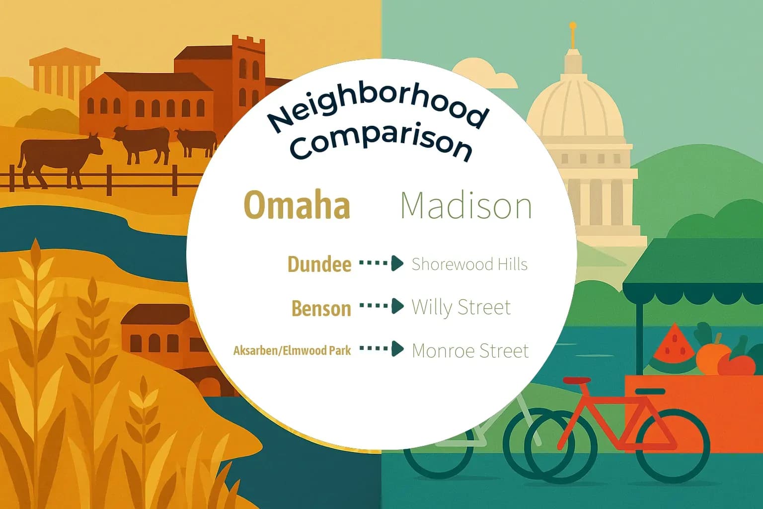 Omaha vs Madison Neighborhood Comparison