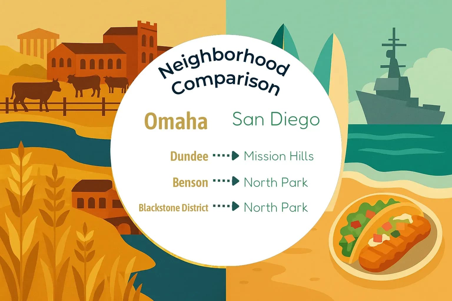 Omaha vs San Diego Neighborhood Comparison