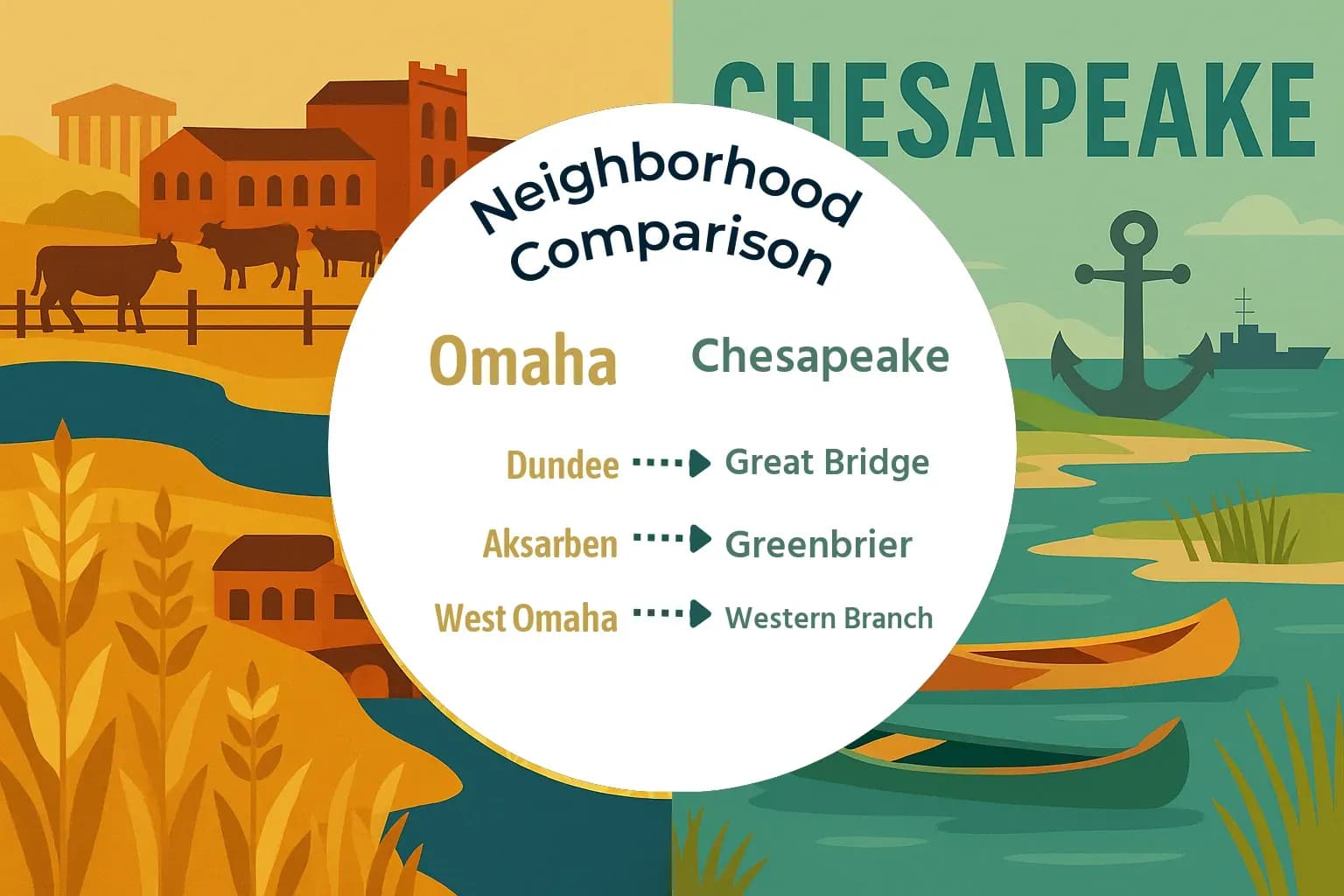 Omaha vs Chesapeake Neighborhood Comparison