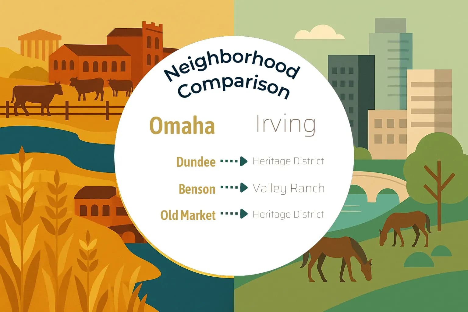 Omaha vs Irving Neighborhood Comparison