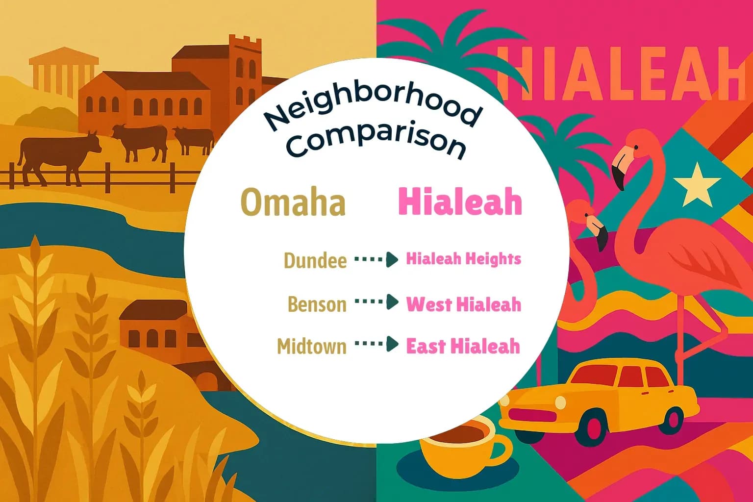 Omaha vs Hialeah Neighborhood Comparison