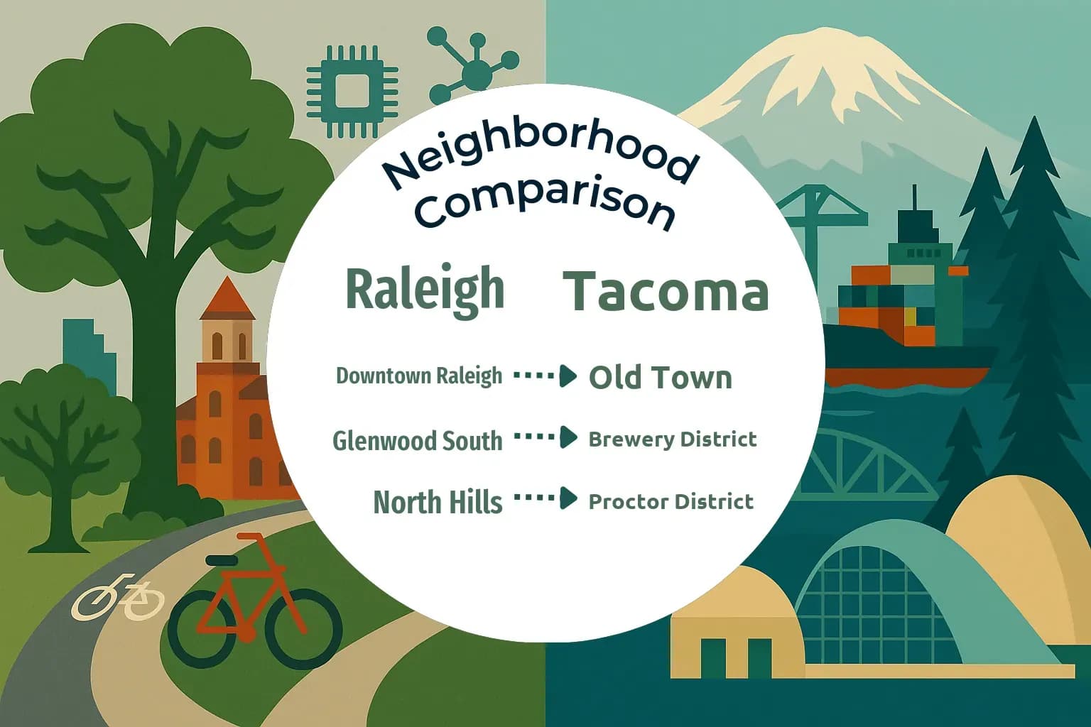 Raleigh vs Tacoma Neighborhood Comparison