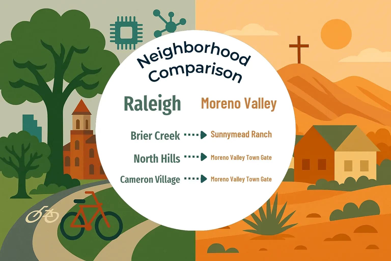 Raleigh vs Moreno Valley Neighborhood Comparison