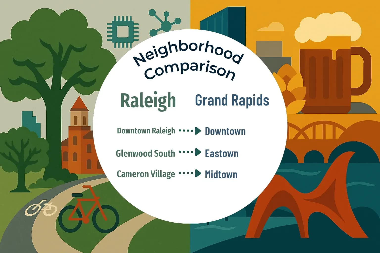 Raleigh vs Grand Rapids Neighborhood Comparison