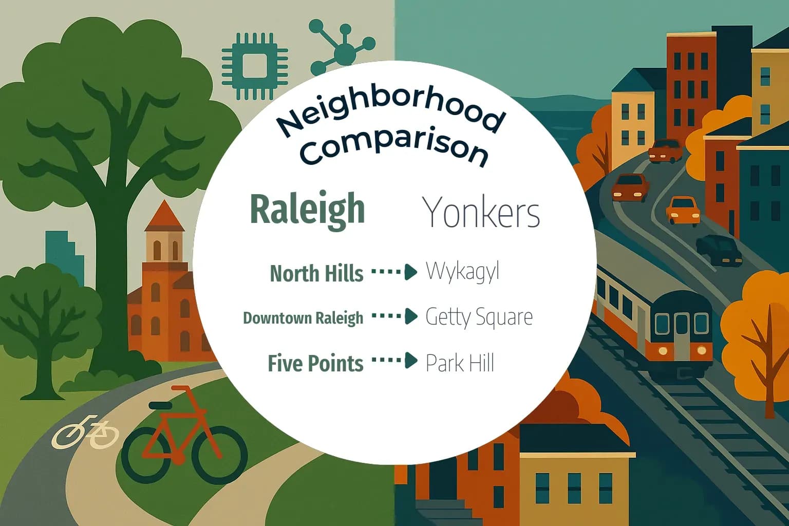 Raleigh vs Yonkers Neighborhood Comparison