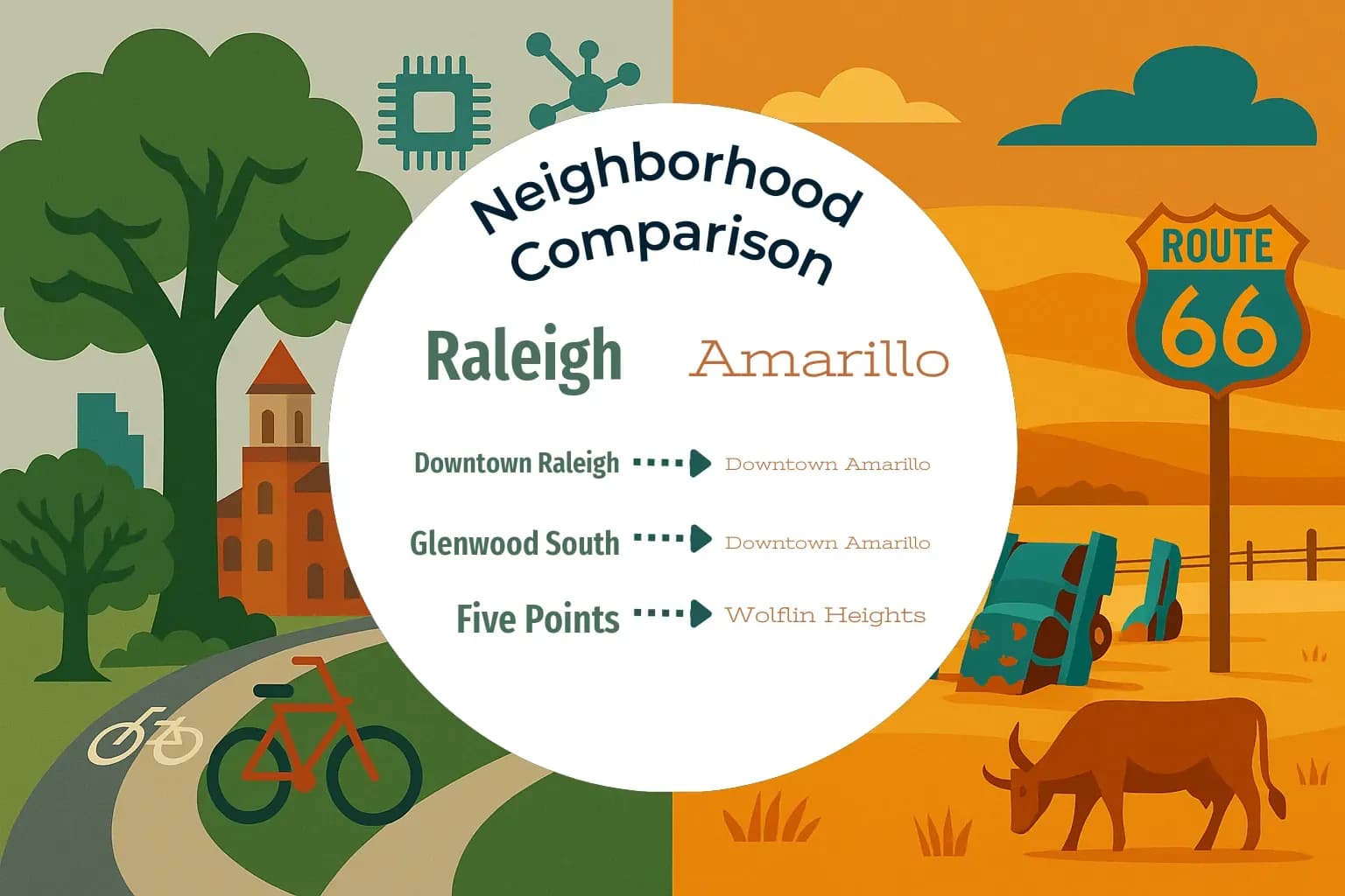 Raleigh vs Amarillo Neighborhood Comparison