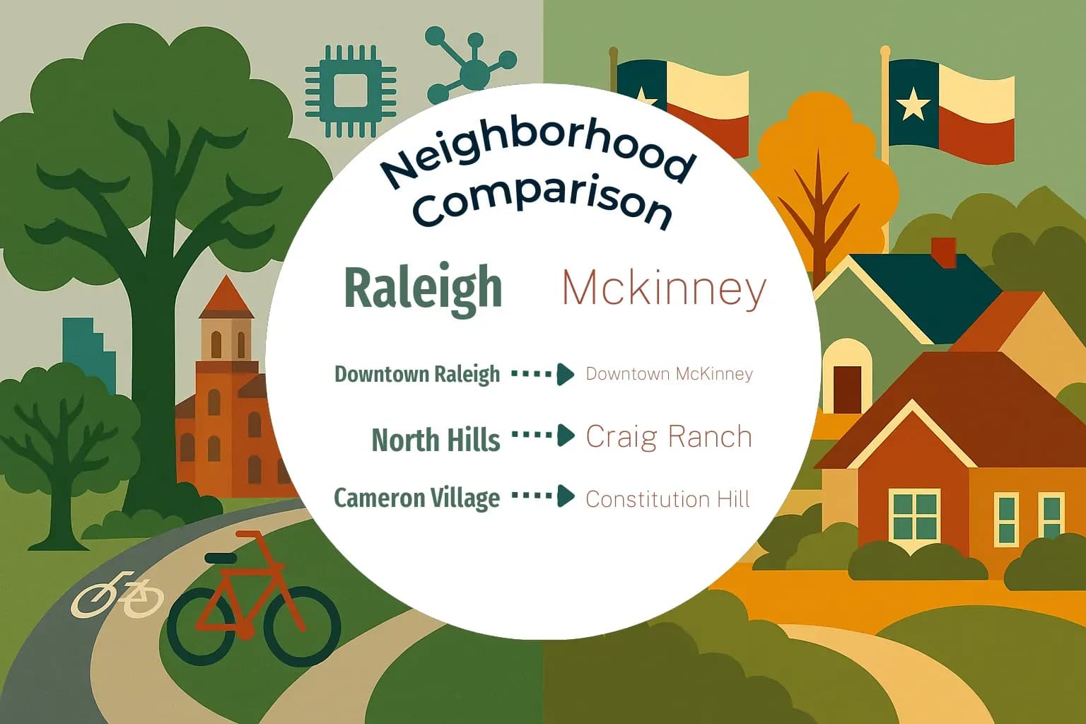 Raleigh vs Mckinney Neighborhood Comparison