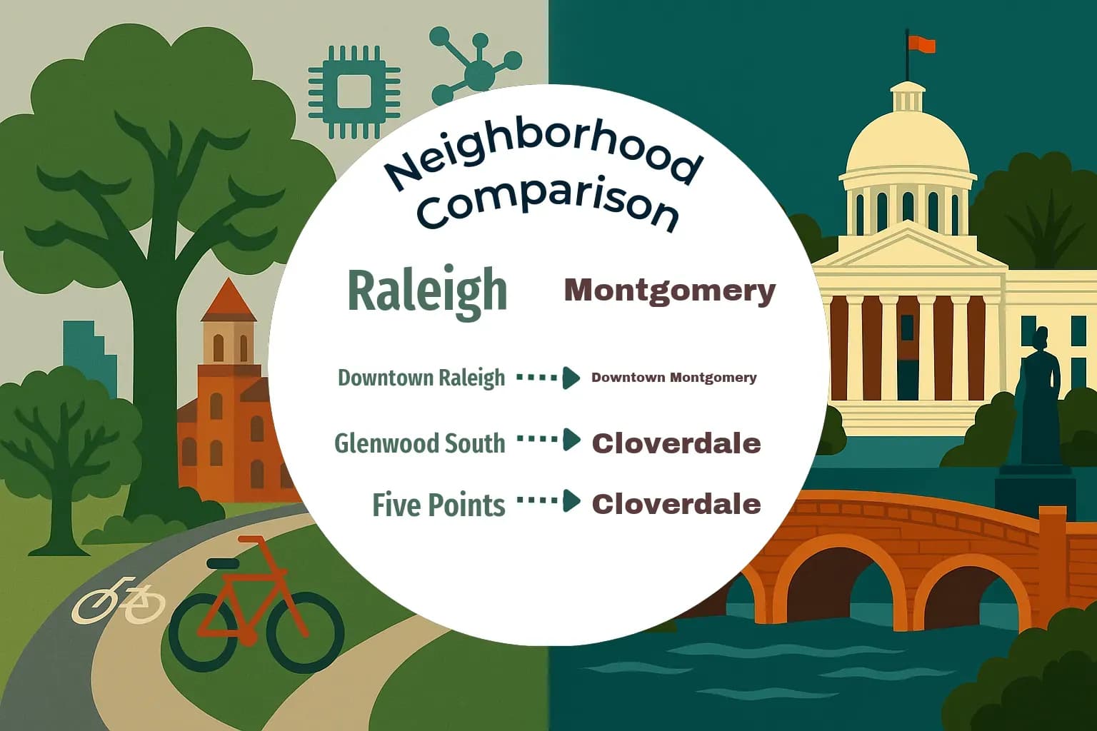 Raleigh vs Montgomery Neighborhood Comparison