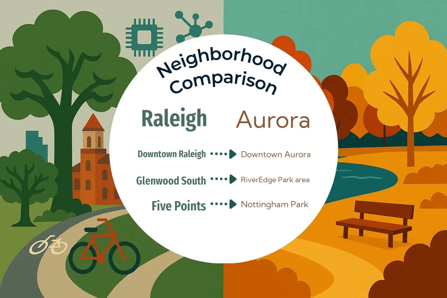 Raleigh vs Aurora Neighborhood Comparison