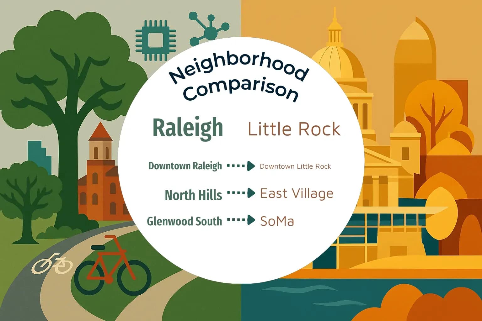 Raleigh vs Little Rock Neighborhood Comparison