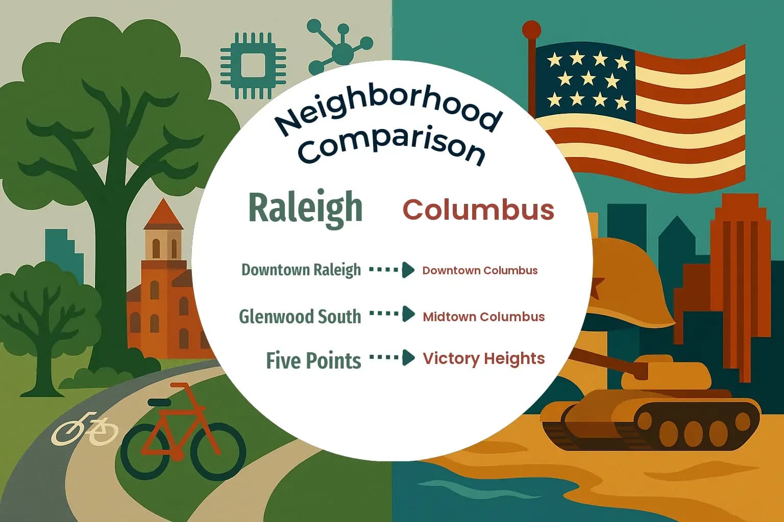 Raleigh vs Columbus Neighborhood Comparison