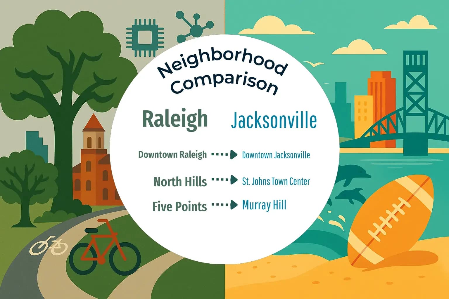 Raleigh vs Jacksonville Neighborhood Comparison