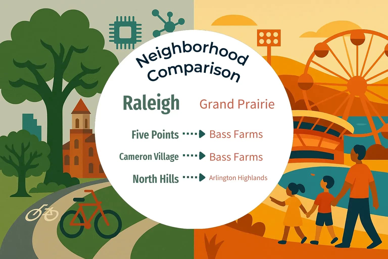 Raleigh vs Grand Prairie Neighborhood Comparison