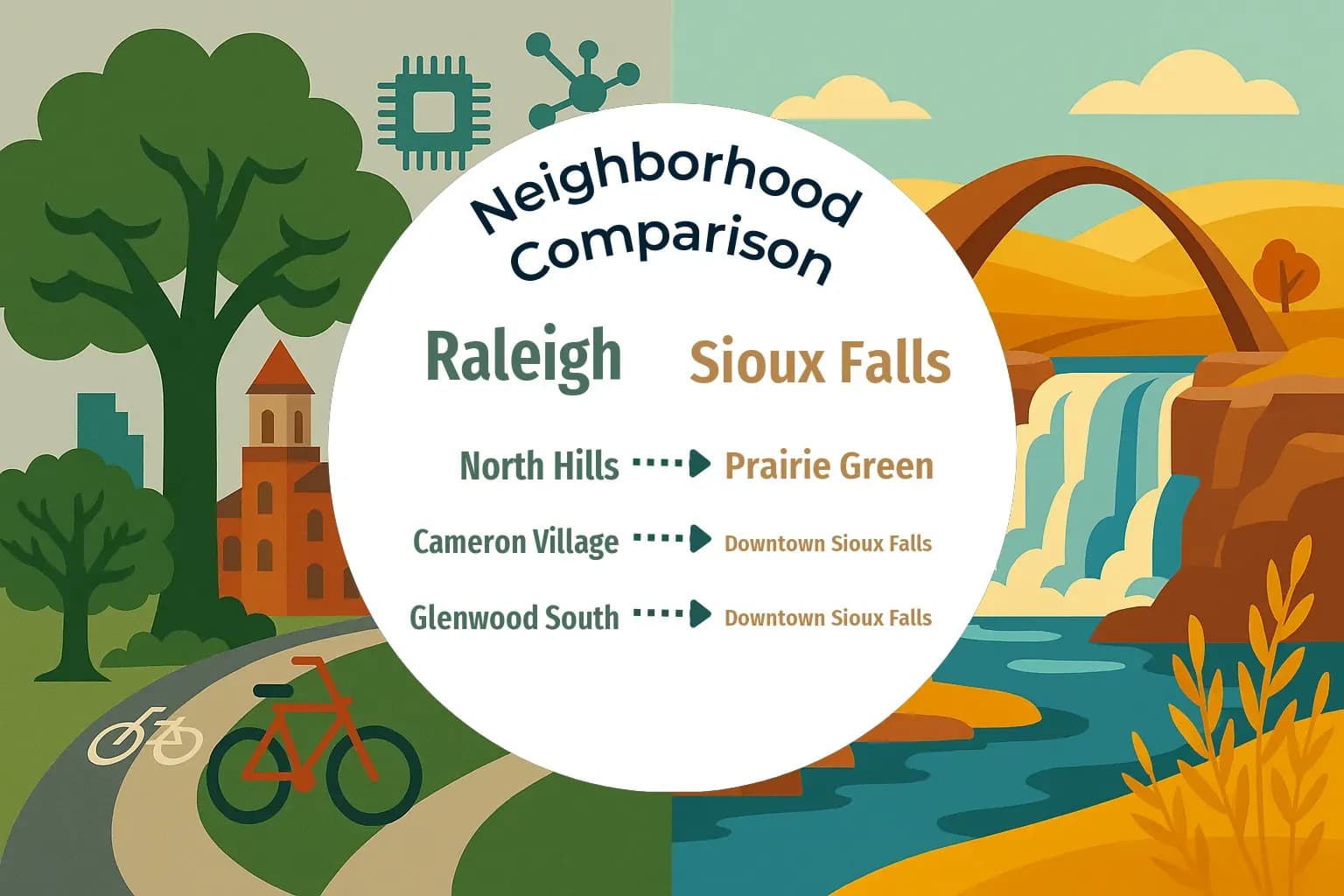 Raleigh vs Sioux Falls Neighborhood Comparison
