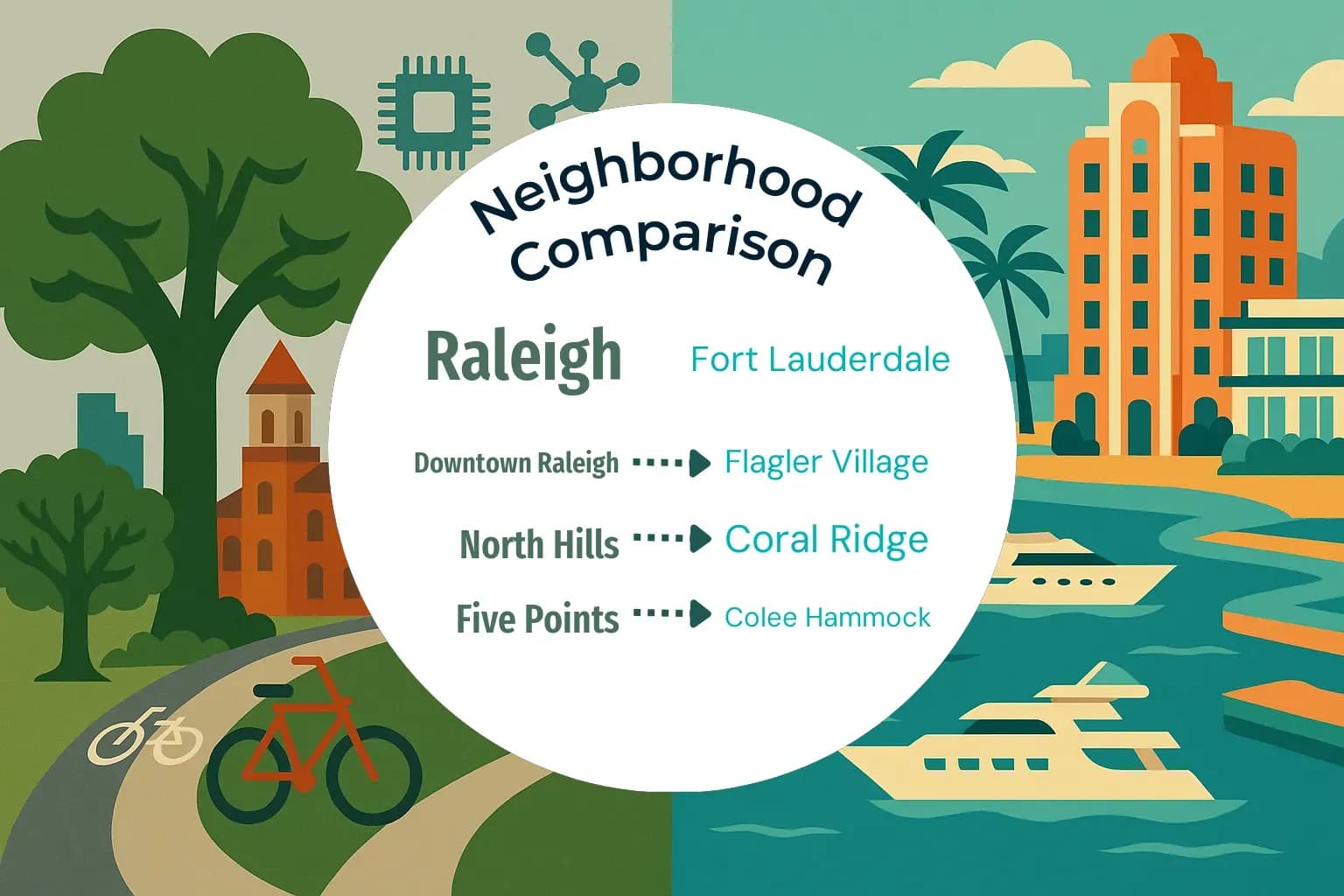 Raleigh vs Fort Lauderdale Neighborhood Comparison
