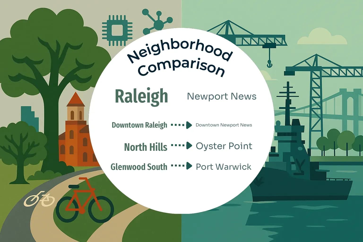 Raleigh vs Newport News Neighborhood Comparison