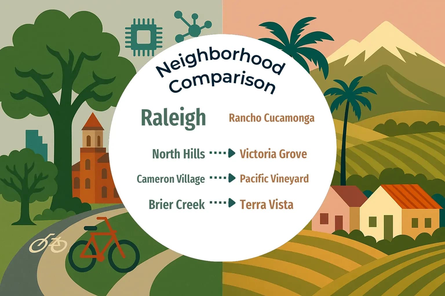 Raleigh vs Rancho Cucamonga Neighborhood Comparison