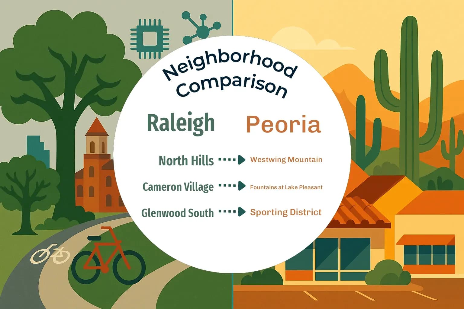 Raleigh vs Peoria Neighborhood Comparison