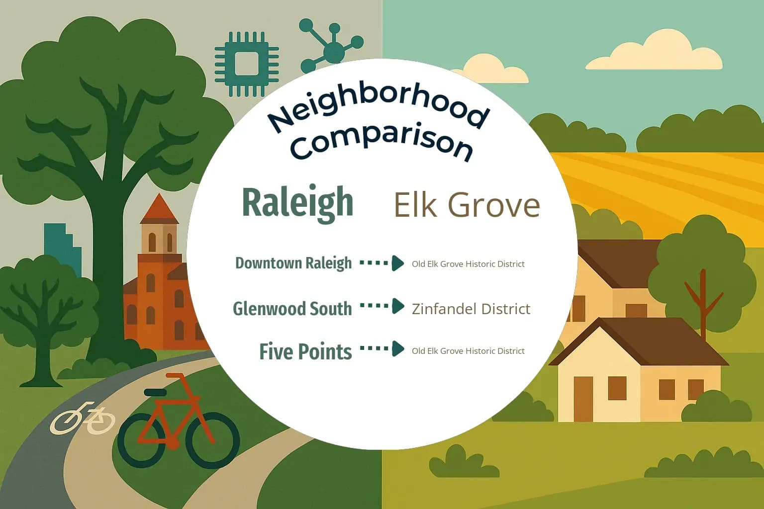 Raleigh vs Elk Grove Neighborhood Comparison