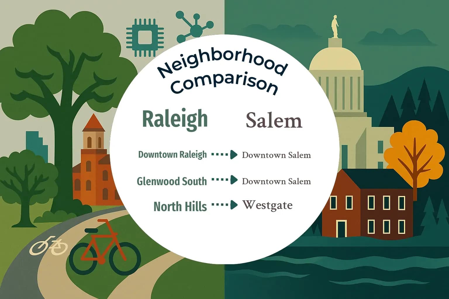 Raleigh vs Salem Neighborhood Comparison