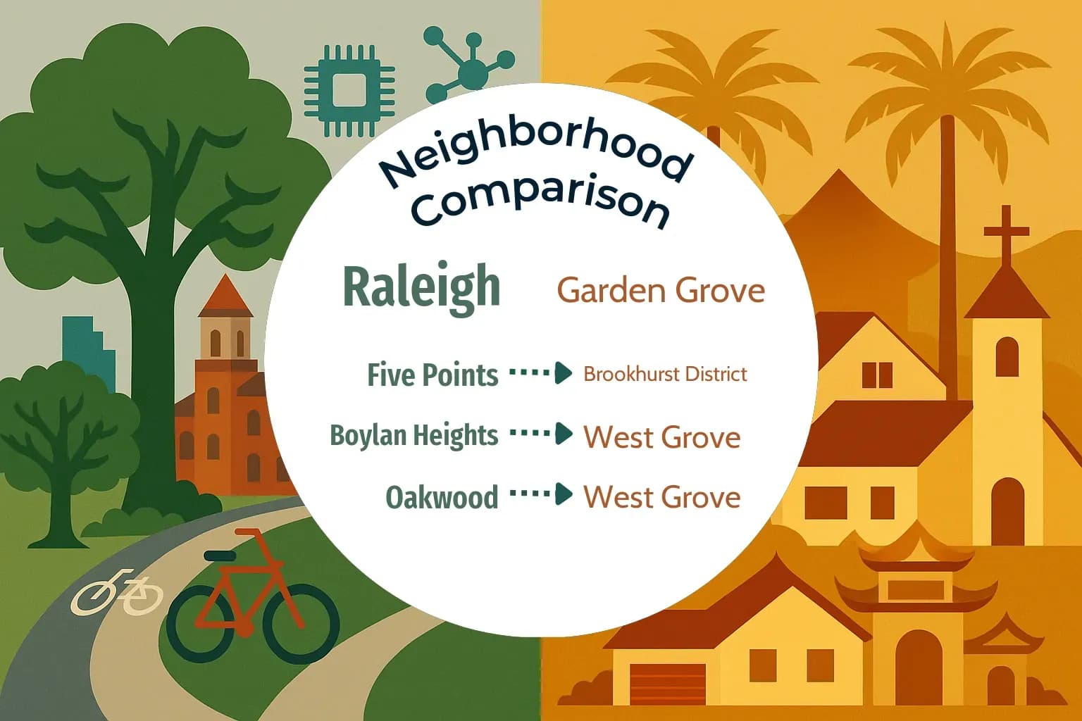 Raleigh vs Garden Grove Neighborhood Comparison