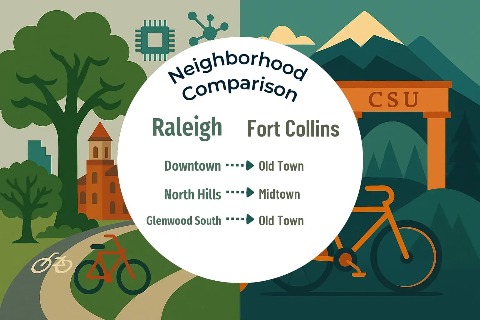Raleigh vs Fort Collins Neighborhood Comparison
