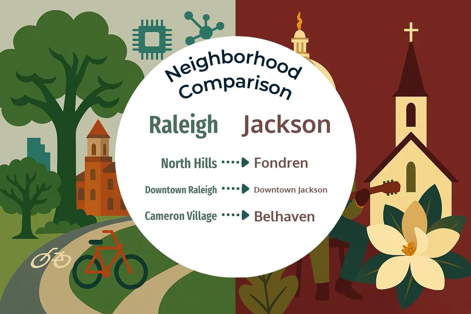Raleigh vs Jackson Neighborhood Comparison
