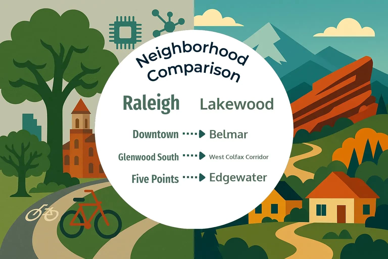 Raleigh vs Lakewood Neighborhood Comparison