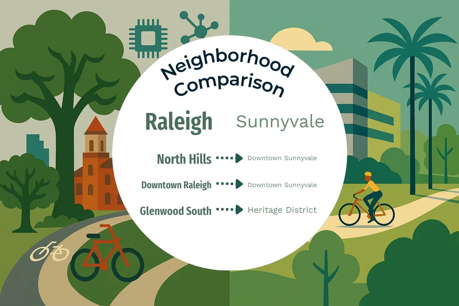 Raleigh vs Sunnyvale Neighborhood Comparison