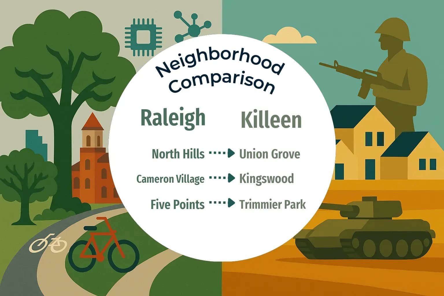 Raleigh vs Killeen Neighborhood Comparison