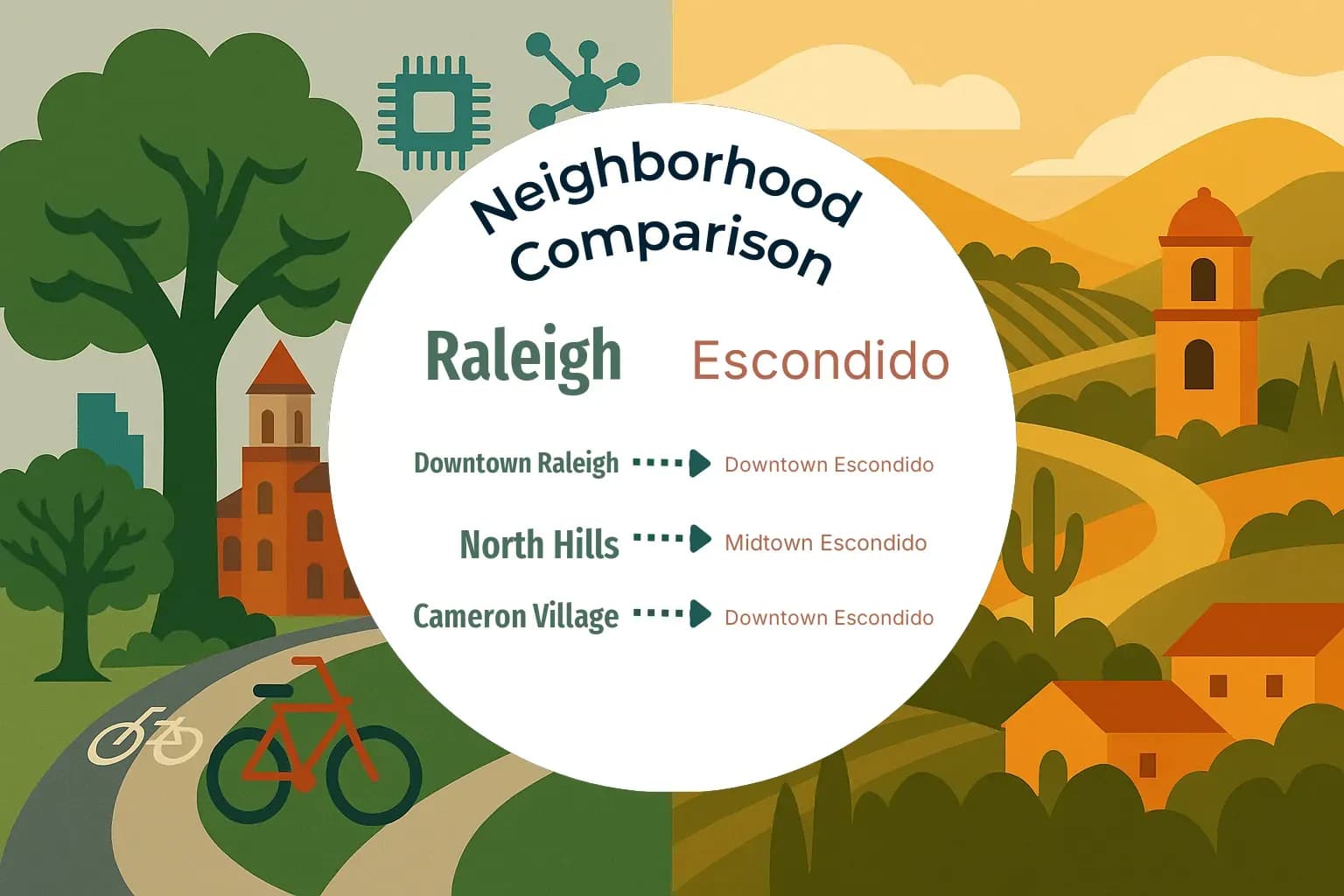 Raleigh vs Escondido Neighborhood Comparison