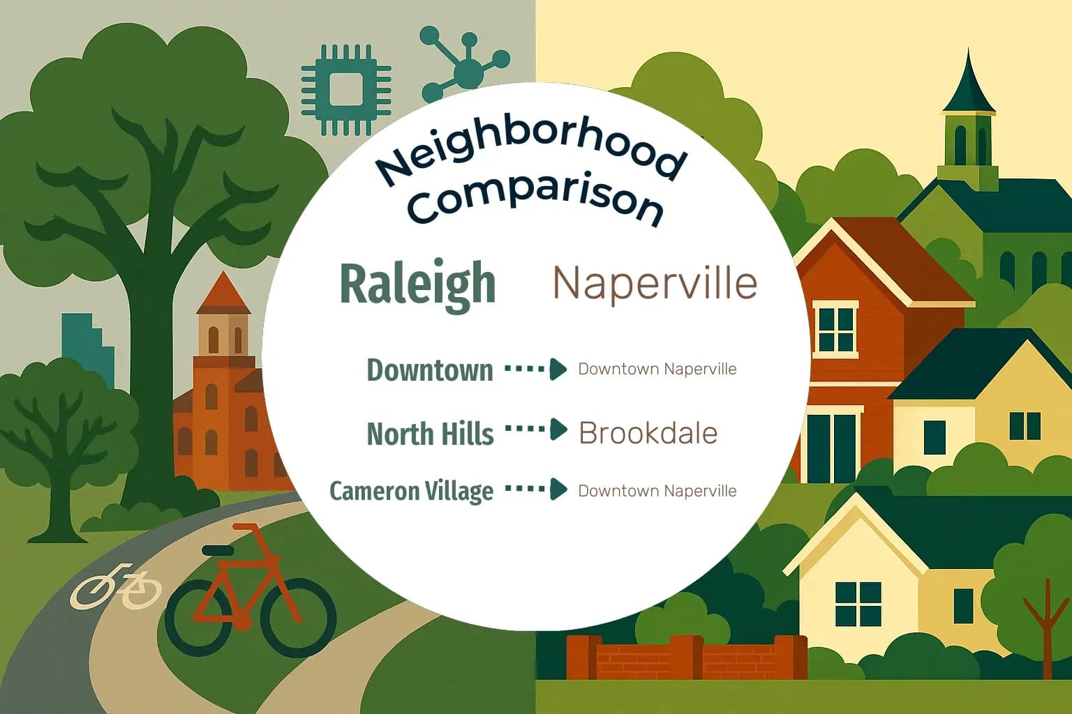 Raleigh vs Naperville Neighborhood Comparison
