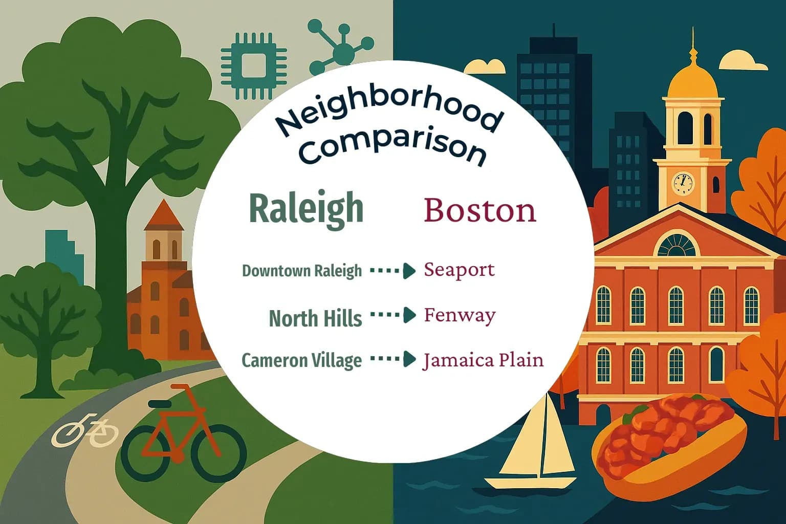 Raleigh vs Boston Neighborhood Comparison