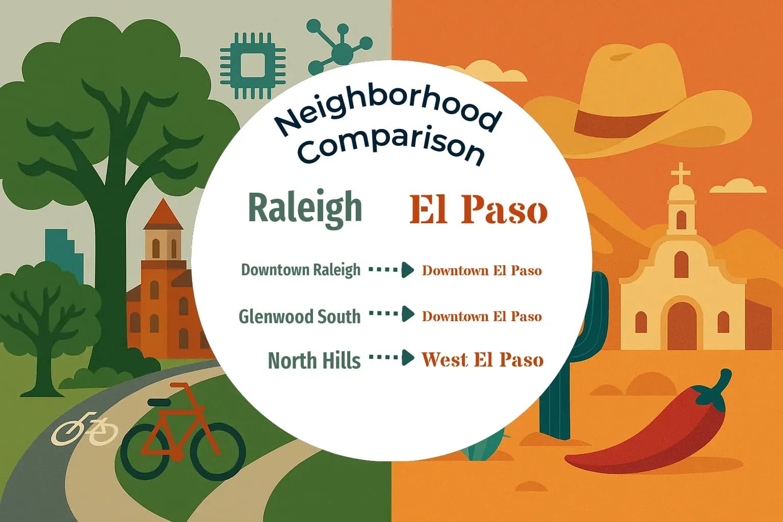 Raleigh vs El Paso Neighborhood Comparison