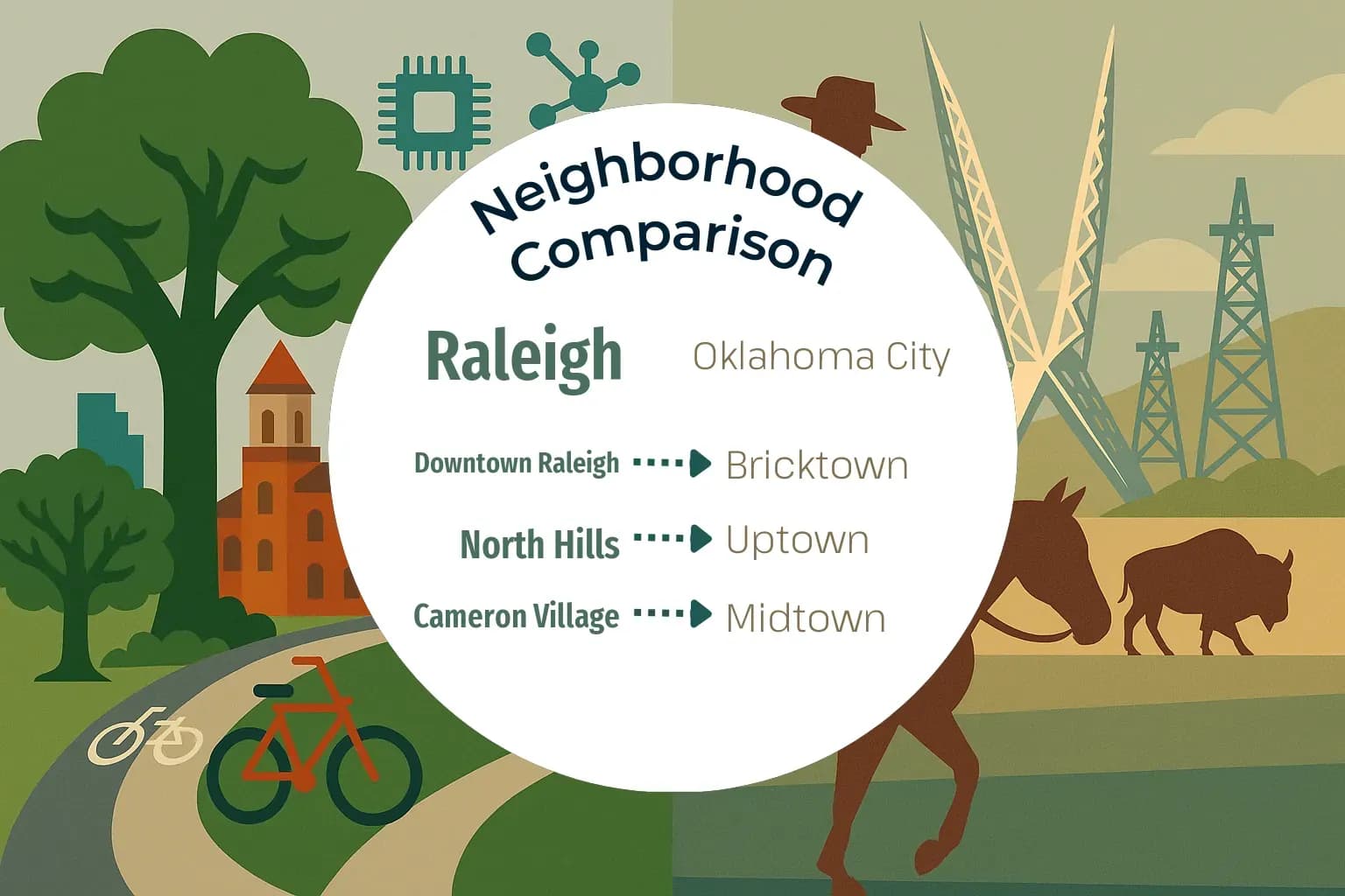 Raleigh vs Oklahoma City Neighborhood Comparison