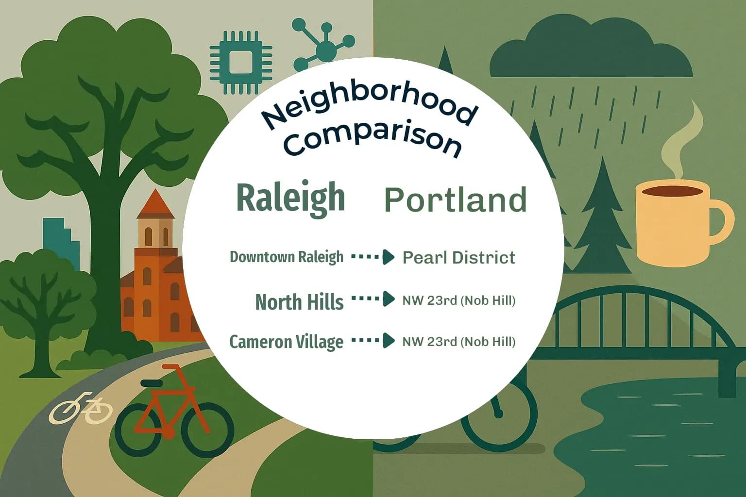 Raleigh vs Portland Neighborhood Comparison