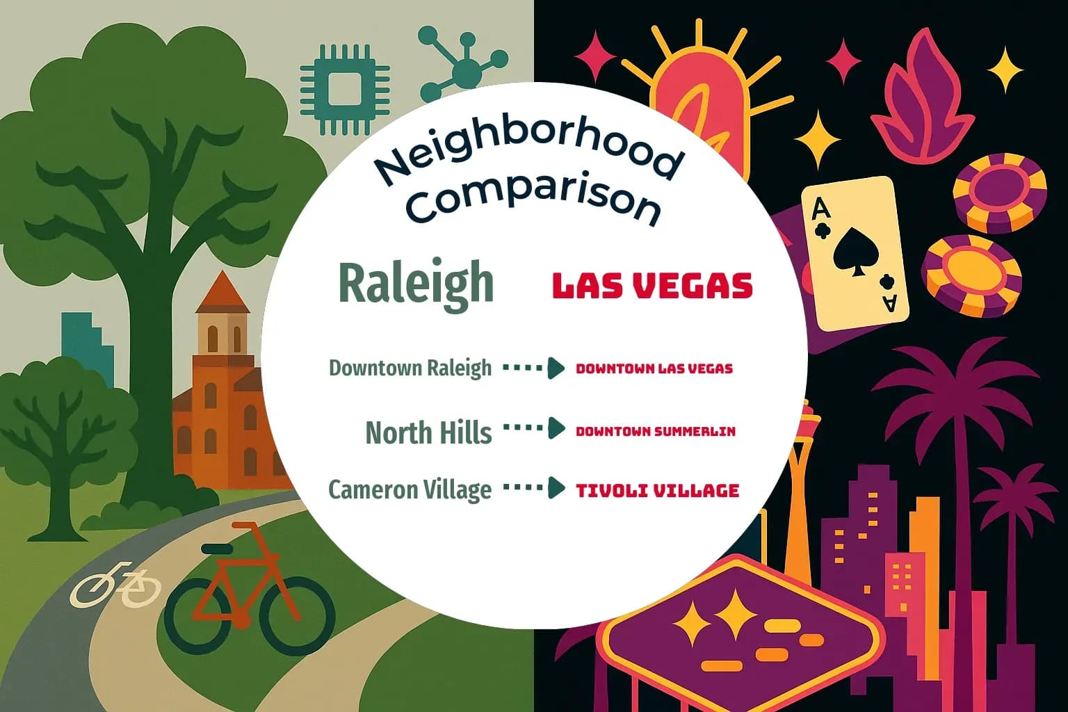 Raleigh vs Las Vegas Neighborhood Comparison