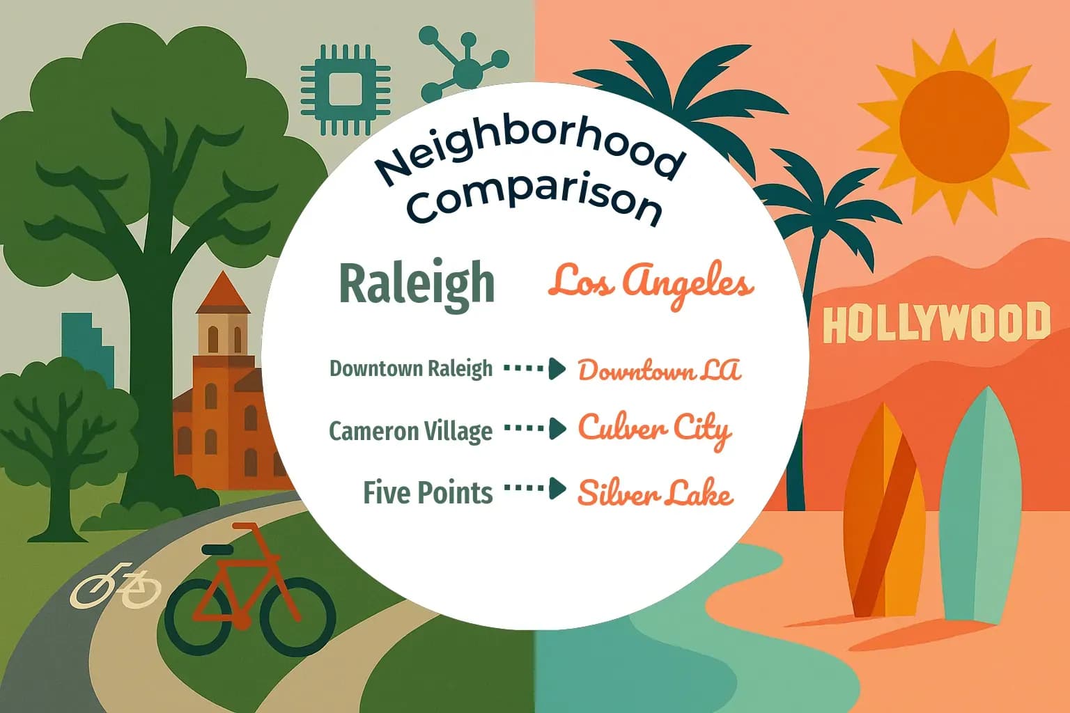 Raleigh vs Los Angeles Neighborhood Comparison