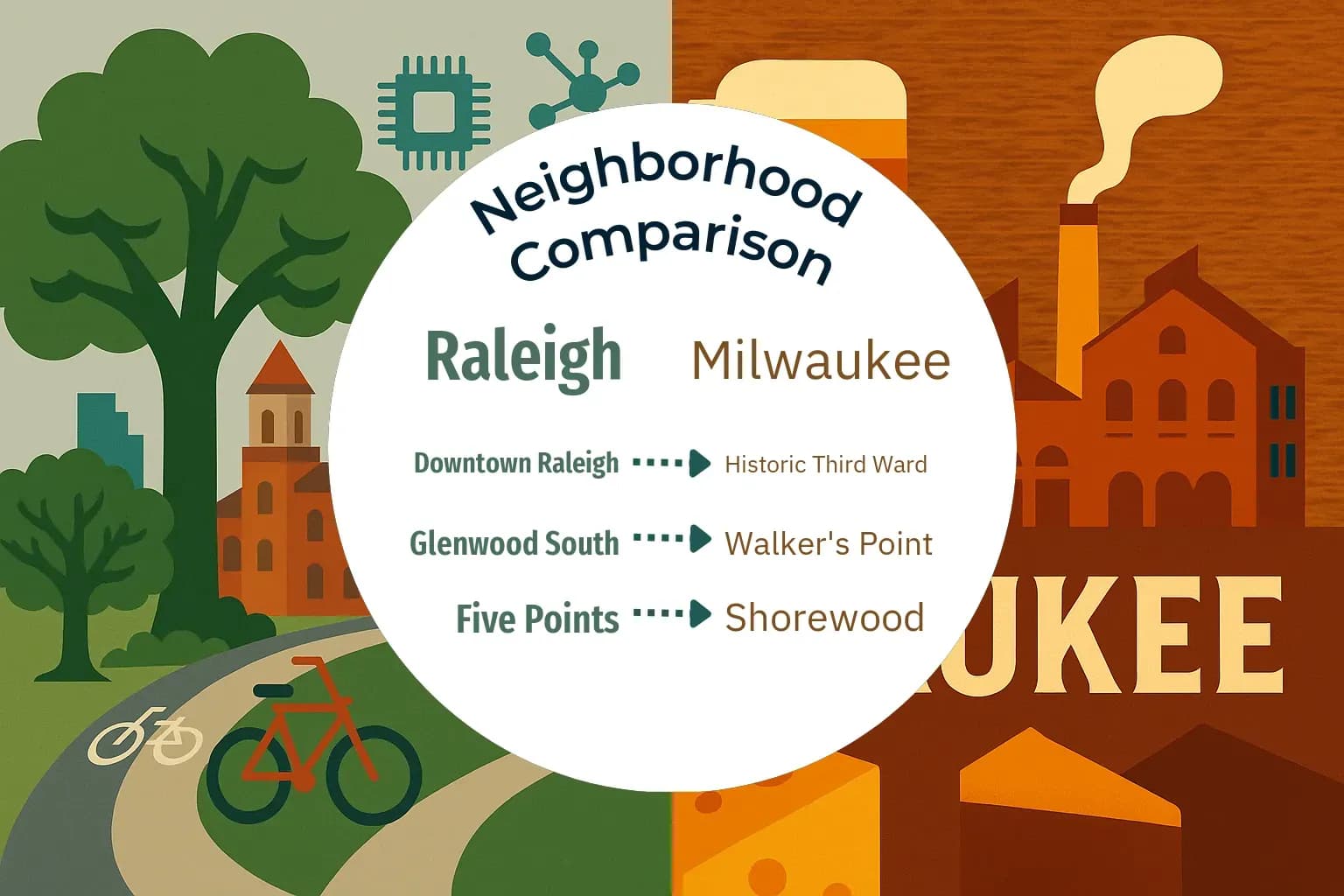 Raleigh vs Milwaukee Neighborhood Comparison