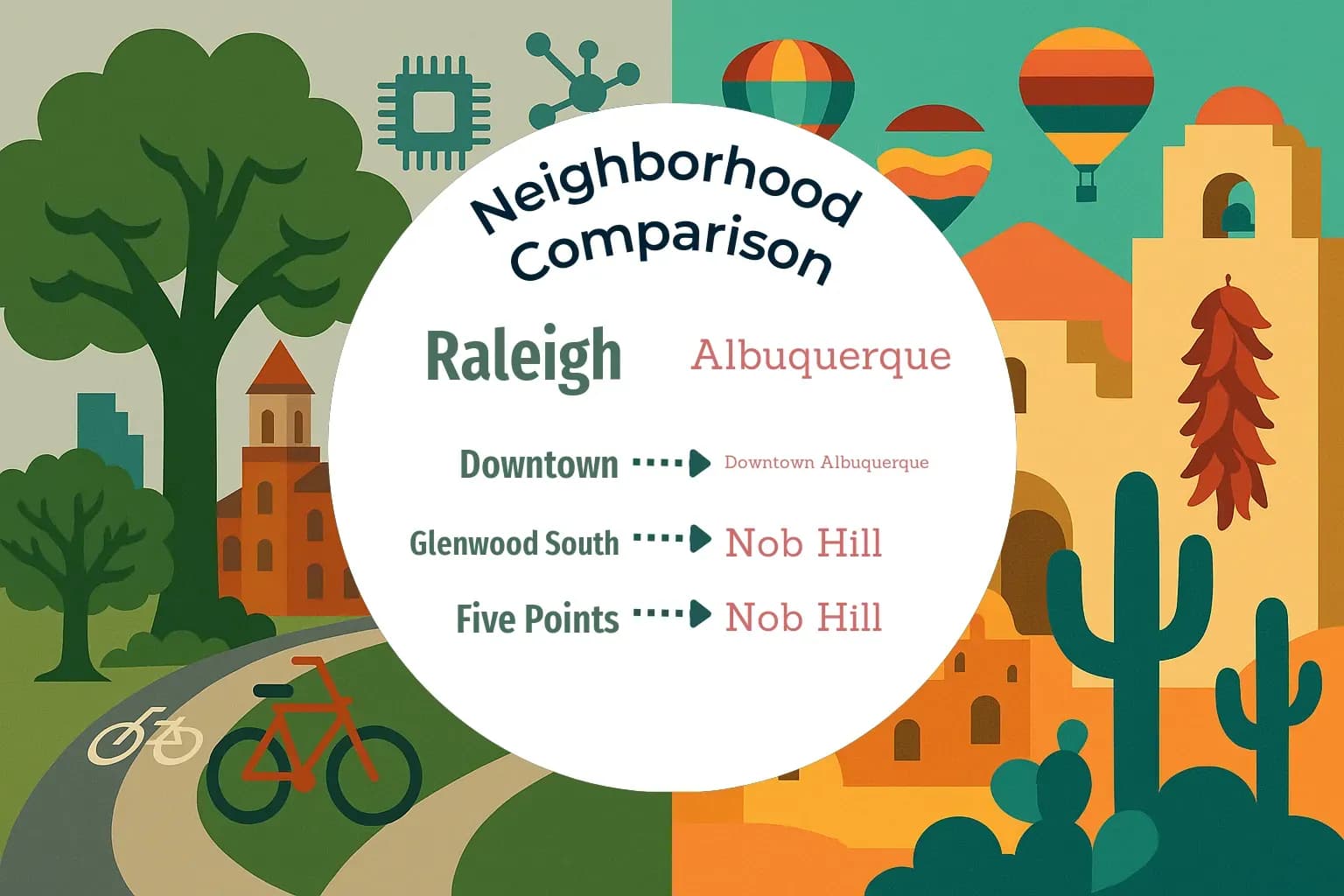 Raleigh vs Albuquerque Neighborhood Comparison