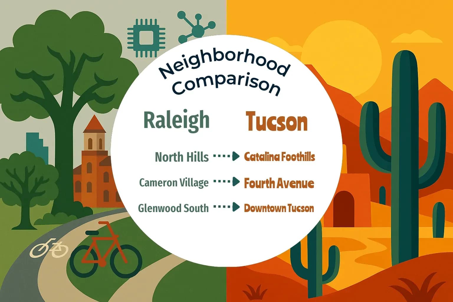 Raleigh vs Tucson Neighborhood Comparison