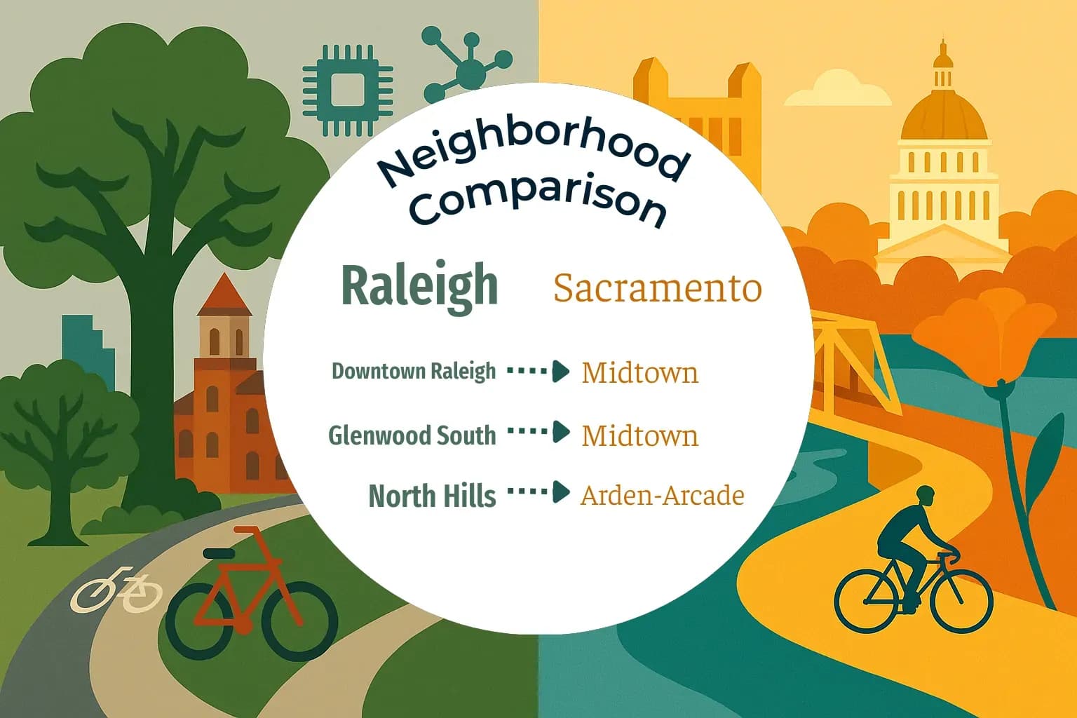 Raleigh vs Sacramento Neighborhood Comparison