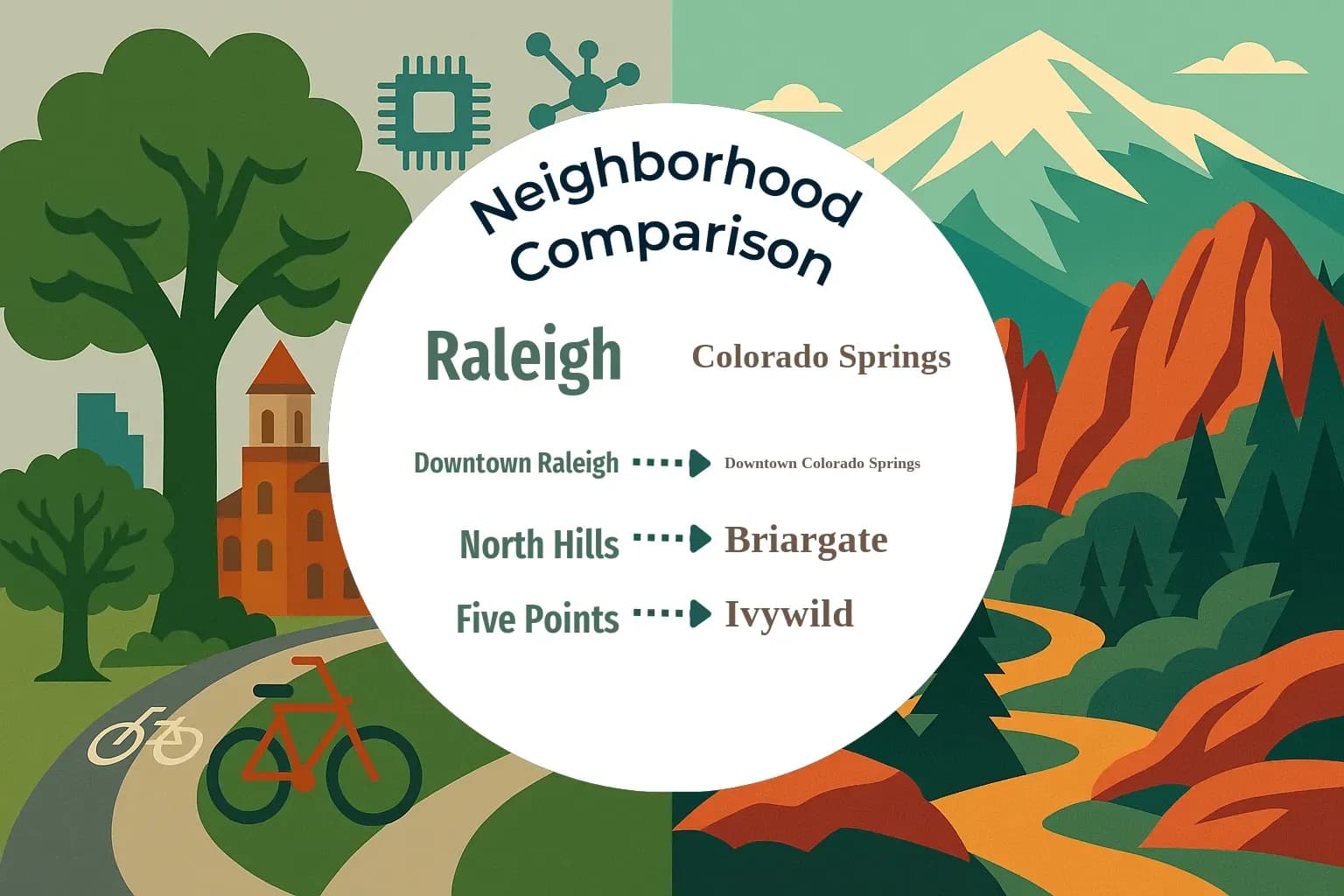 Raleigh vs Colorado Springs Neighborhood Comparison