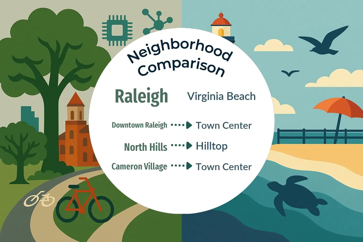 Raleigh vs Virginia Beach Neighborhood Comparison